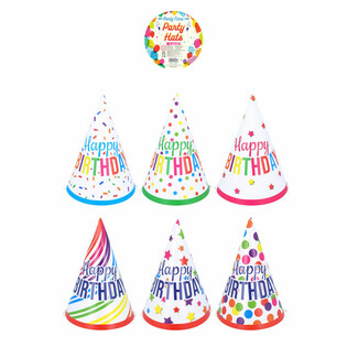 Happy Birthday Party Hats Mix (120 Pcs.)