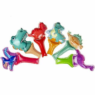 Self-Inflatable Dinosaur Hand Balloons (48 Pcs)
