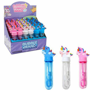 Unicorn Bubble Wands in Display (24 pcs)