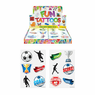 FOOTBALL FUN TATTOOS IN DISPLAY (96 PCS)