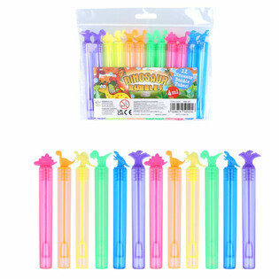 Colorful Dinosaur Bubble Wands (Pack of 12)