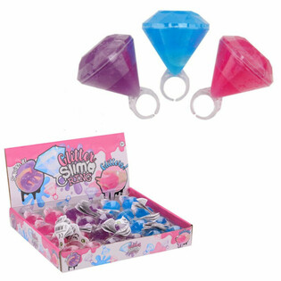 Glitter Slime Rings in Display (24 pcs.)