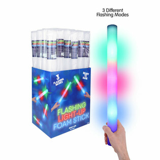 LED FOAM STICKS - MULTI COLOR PARTY BAR IN DISPLAY (24 pcs.)