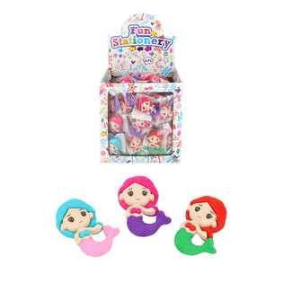 MERMAID ERASERS IN DISPLAY (108pcs.)