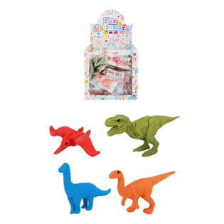 ERASERS - MODEL: MIX DINOSAURS - IN DISPLAY (80 pcs.)