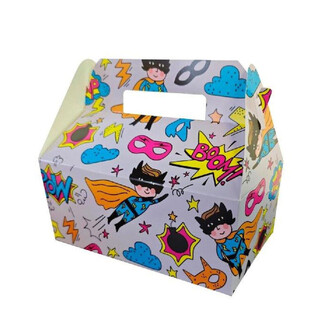 Superhero Kids Meal Boxes - 22.5 x 12 x 9.5 cm (24 pcs)