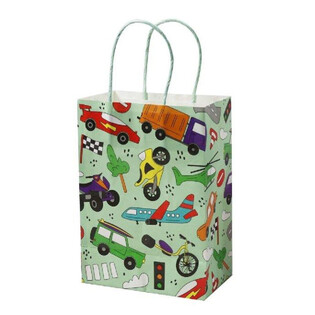 PAPER GIFT BAG - VEHICLES - Dimensions 16x9x22 CM (12 pcs.)