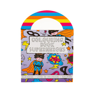 SMALL - SUPERHERO - COLORING BOOKS WITH STICKERS (48pcs.)