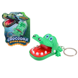 Crocodile Biting Game Keychain - On Card (24 pcs)