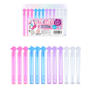 Unicorn Mini Bubble Wands (1 Pack of 12 pcs)