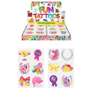 FUN TATTOOS - MODEL: PONY IN DISPLAY (96 pcs)