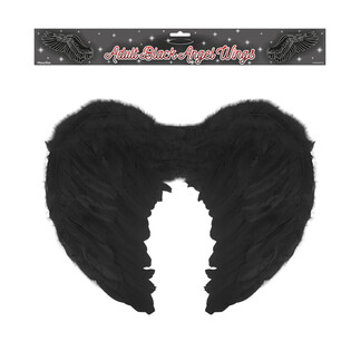 ADULT FEATHERS ANGEL WINGS - COLOR: BLACK (12 pcs.)