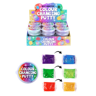 HEAT SENSITIVE COLOR CHANGING PUTTY IN DISPLAY (24 pcs.)