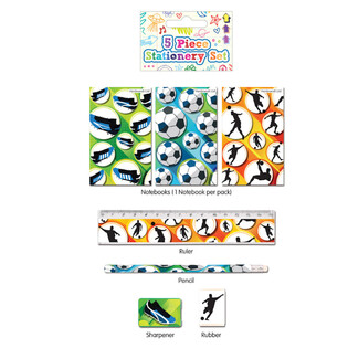 5-Piece Football Stationery Set (24 pcs)