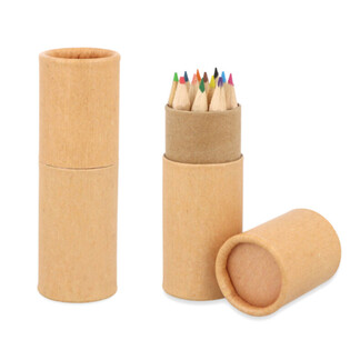12x Colored Pencils in Tube: Model: Eco Friendly - In Display (20 pcs.)