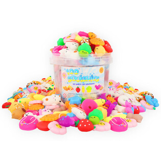 Mixed Squishy Figures in Bucket (100 pieces)