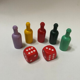 DIY Board Game Set - 5 Pawns & 2 Dice