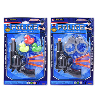 Police Toy Set on Card - 2 Assorted Types (6 pieces)