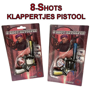 8-Shot Cap Gun on Blister Card (24pcs)