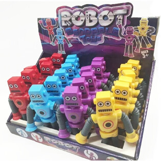 Bendable Flexible Toy Robots - Mixed Colors (24 pcs)