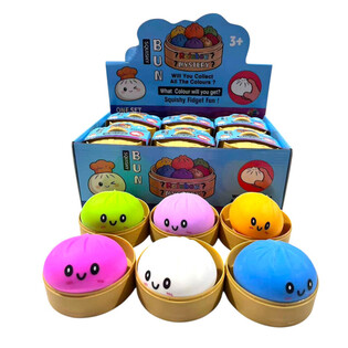 RAGE - Squishy Bun Dumplings LARGE (Dim. 8.5 x 8.5 x 4.8 cm) - Viral 2026 Toy Fidget Toy - 12 pcs