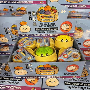 RAGE - Squishy Bun Dumplings LARGE - ONE SET PU FOAM SQUISHY EDITION Dim. 8.5 x 8.5 x 4.8 cm (12 pcs.)