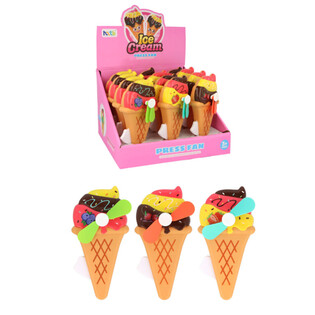 MANUAL ICE CREAM CONE HAND FAN - IN DISPLAY (12 pcs.)