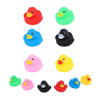 Mixed Colored Glitter Bath Ducks - Dim: 6x5x6 cm - (12 pcs)