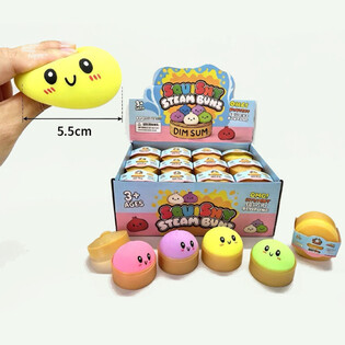 RAGE - Squishy Bun Dumplings SMALL (Dim. 5.5 x 5.5 x 3 Cm) - Viral 2026 Fidget Toy (24 pcs.)