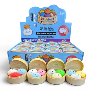 RAGE - Squishy MINI&rsquo;S EDITION Bun Dumplings SMALL (5.3 x 5.3 x 4.1 Cm) Viral 2026 Fidget Toy (24 pcs.)