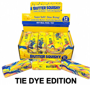 RAGE - SQUISHY BUTTER - MODEL: TIE DYE - SLOW RISING - Dim. 13x4x4 cm - IN DISPLAY (12 pcs.)