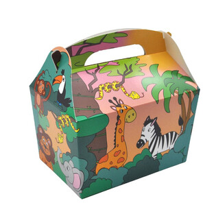 MEAL BOX MODEL: JUNGLE ANIMALS - Dim. 18.5x12x19 CM - FOODBOX - KIDSBOX (24 pcs)