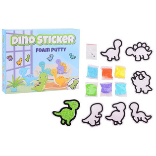 Dino Stickers - Foam Putty Set - Make Your Own Dino Foam Stickers (24 pcs)