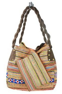 B-FAIR Brocade Bag Small Brown & Blue (1 pc.)