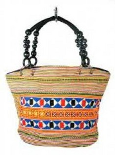 Art.nr: 97735 - B-FAIR Beads Bag with Black Beads Handle (1 pc)