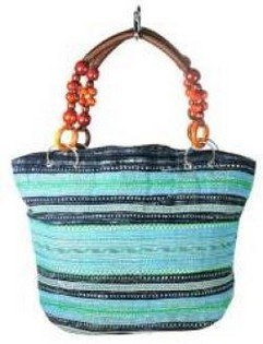 B-FAIR Beads Bag Brown/Light Blue (1pc)