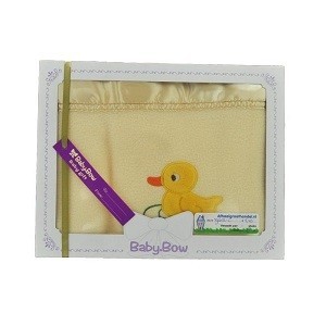 Baby Bow Fleece Blanket - Yellow