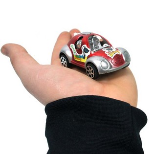 4 Pull Back Toy Cars in Window Box (Set of 4)