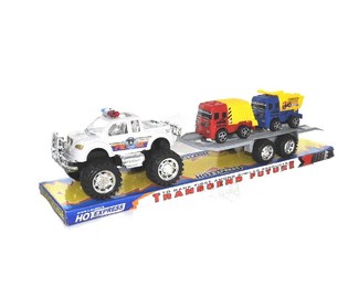 Friction Toy Truck with Trailer on Blister Card