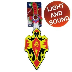 Foam Sword with Shield on Header Card (6 pcs.) - Light & Sound
